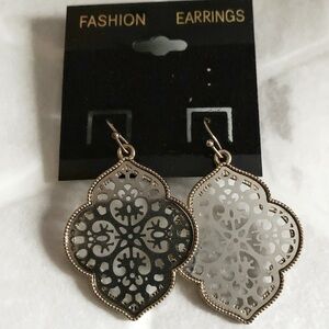 BOUTIQUE Silver & Gold Moroccan Boho Dangle Earring Set